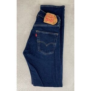 Levi's 501 Jeans Mens 29x34 Straight Leg Button Fly Dark Dash Denim Pants